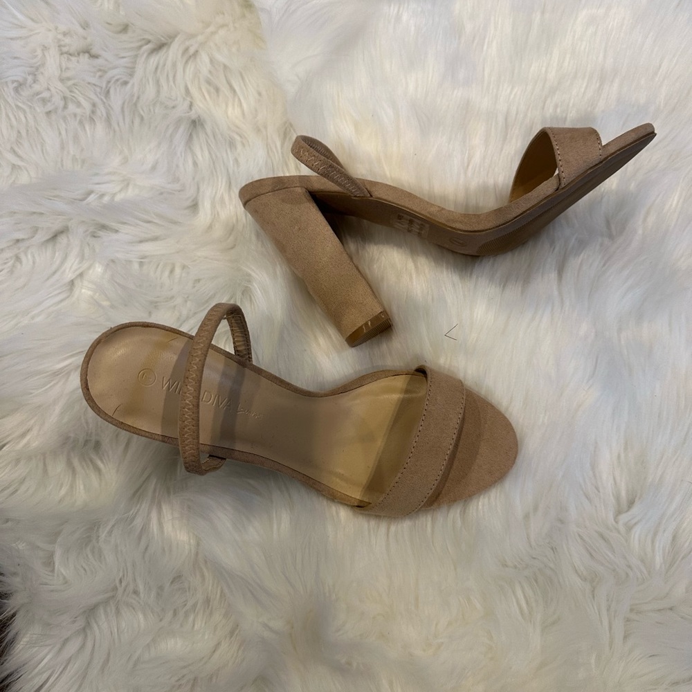 Wild Diva tan heels